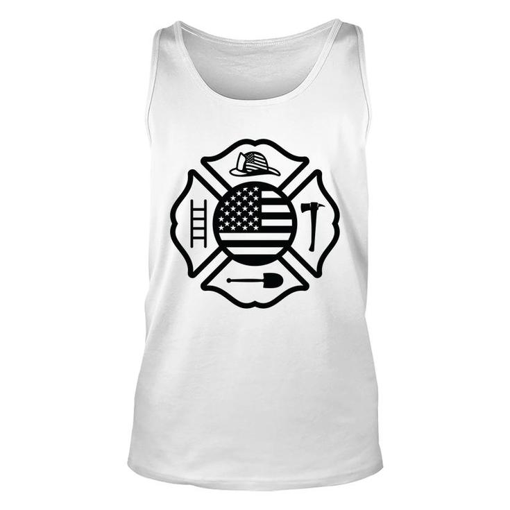 Firefighter Usa Flag Meaningful Gift For Firefighter Unisex Tank Top