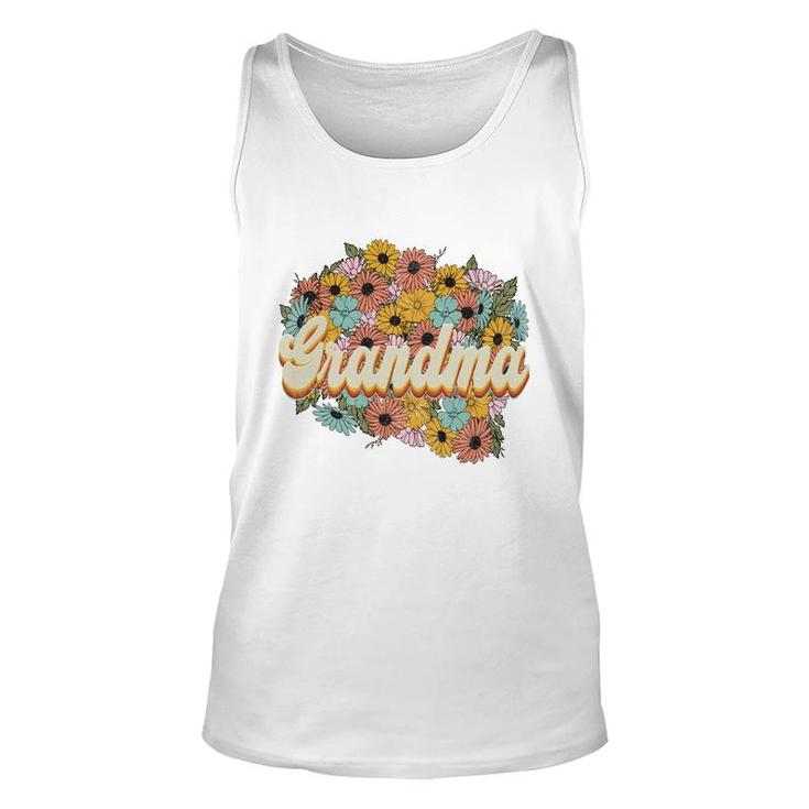 Florals Retro Grandma Flower Vintage Mothers Day Unisex Tank Top