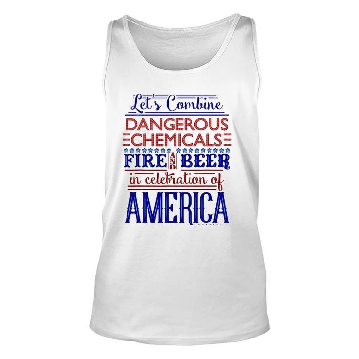 Funny 4Th Of July Independence Day Beer Fireworks Lt Unisex Tank Top