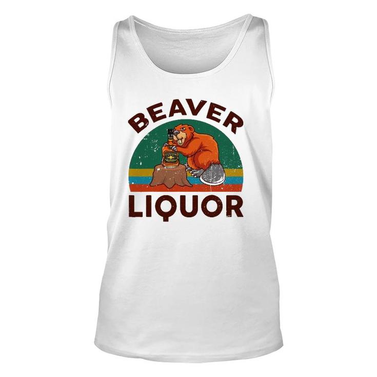 Funny Beaver Liquor For Liqueur Beer Drinking Lover Unisex Tank Top