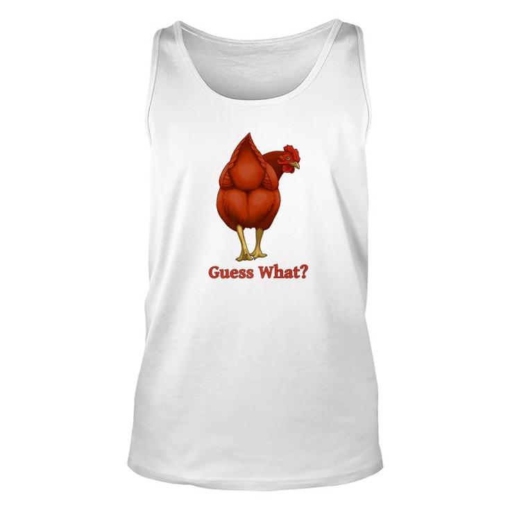 Funny Guess What Chicken Butt Red Hen Unisex Tank Top