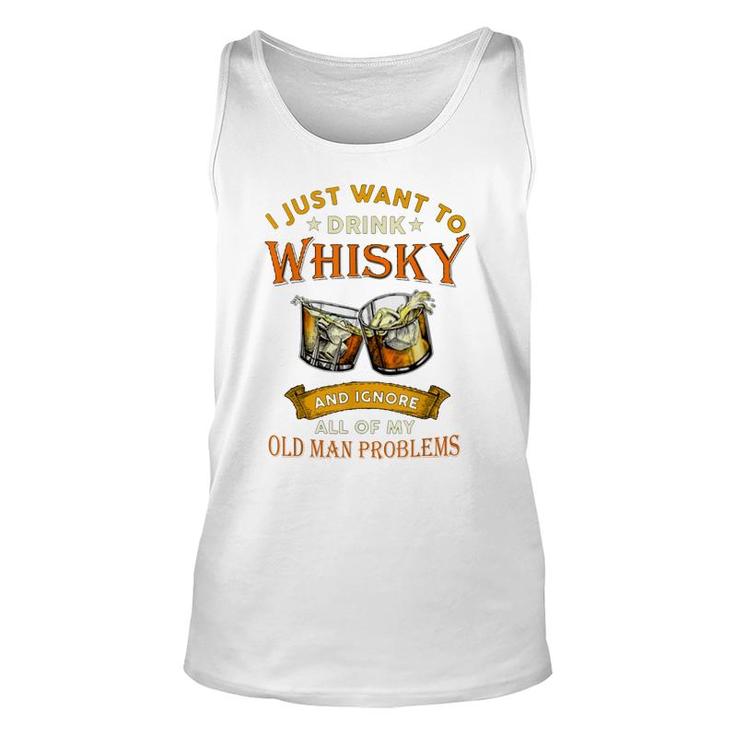 Funny Whisky And Old Man Problems   Unisex Tank Top