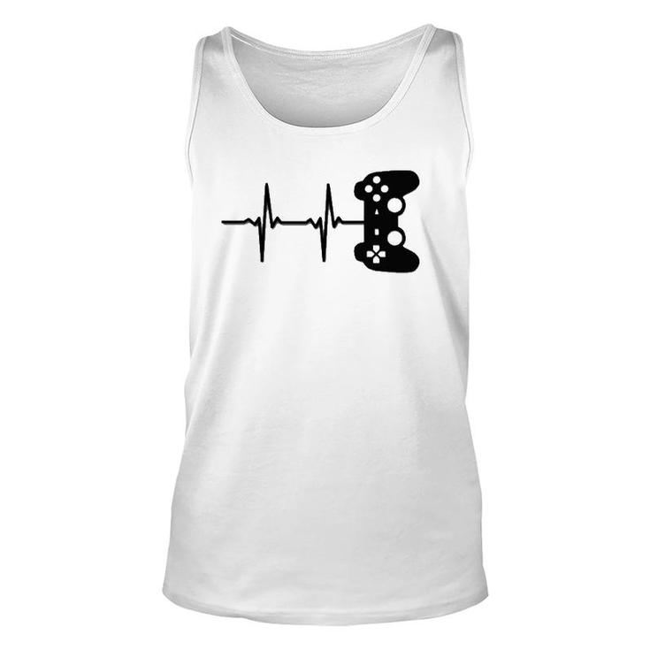 Gaminggamer Heartbeat Video Game Lover Unisex Tank Top