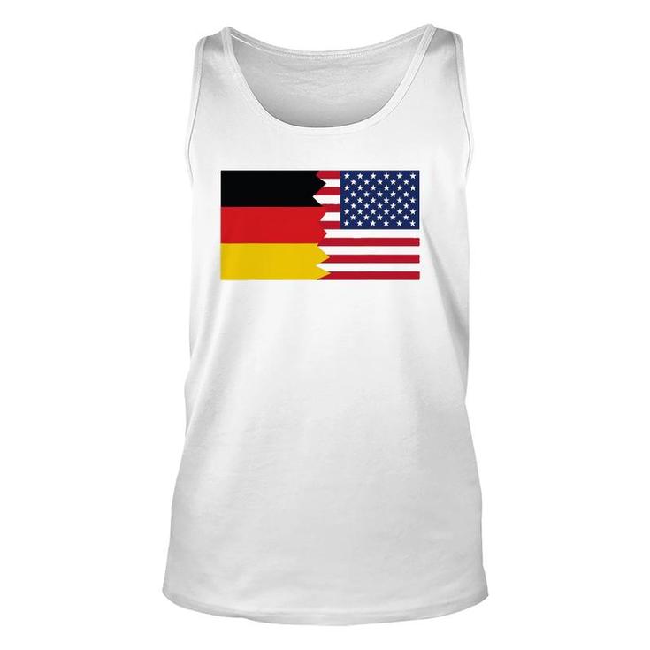 German American Half Germany Half America Flag Unisex Tank Top
