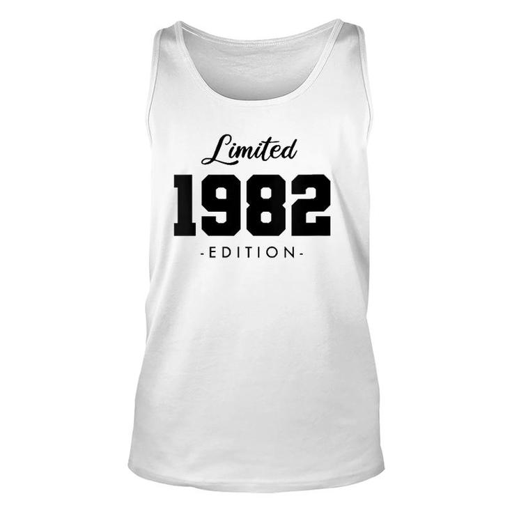 Gift For 40 Years Old 1982 Limited Edition 40Th Birthday Unisex Tank Top