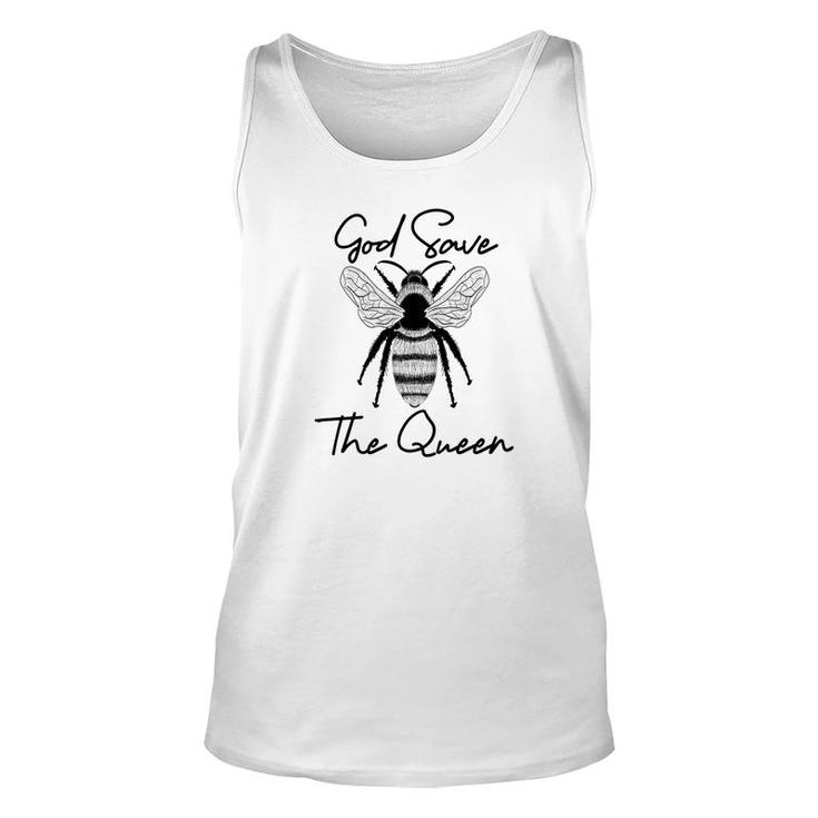 God Save The Queen Bumble Honey Bee Art Premium Unisex Tank Top