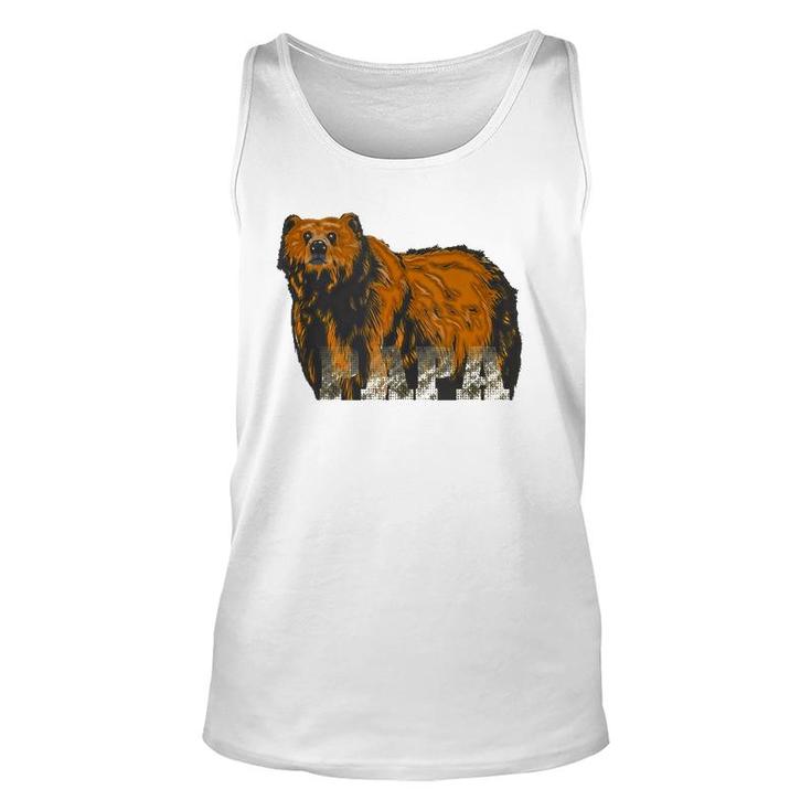Graphic 365 Bear Papa Grandpa Fathers Day Funny Gift  Unisex Tank Top
