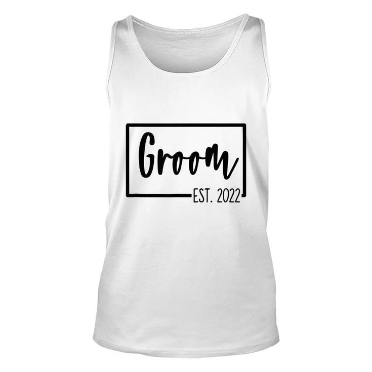 Groom Est 2022 Wedding Day Bachelor Party Getting Husband  Unisex Tank Top