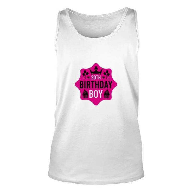 Happy 20Th Birthday Growing Up Boy With Many Gifts Since 2002 Unisex Tank Top
