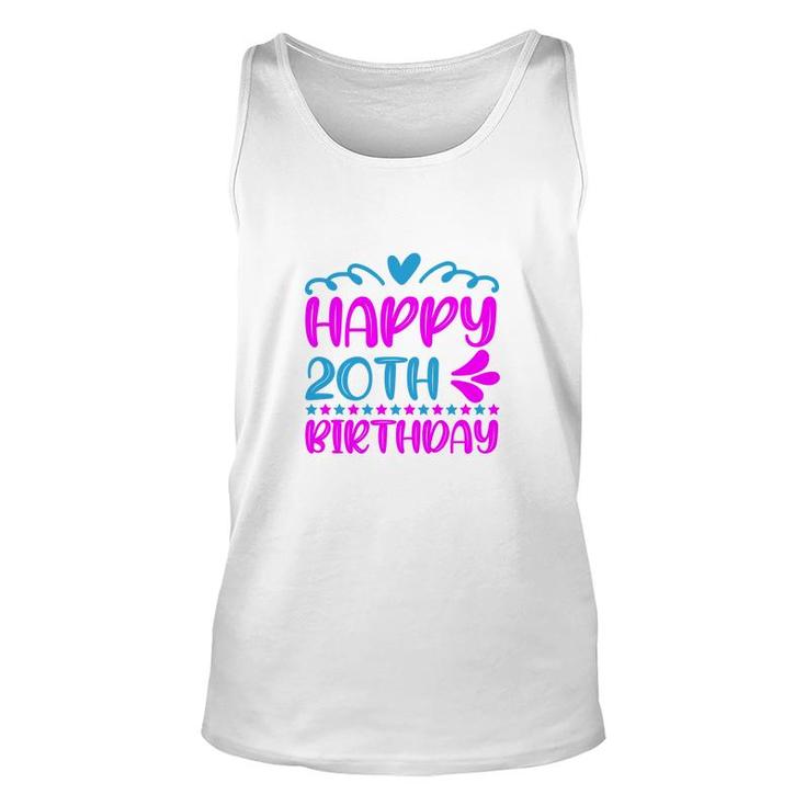 Happy 20Th Birthday With Many Memories Since I Was Born In 2002 Unisex Tank Top