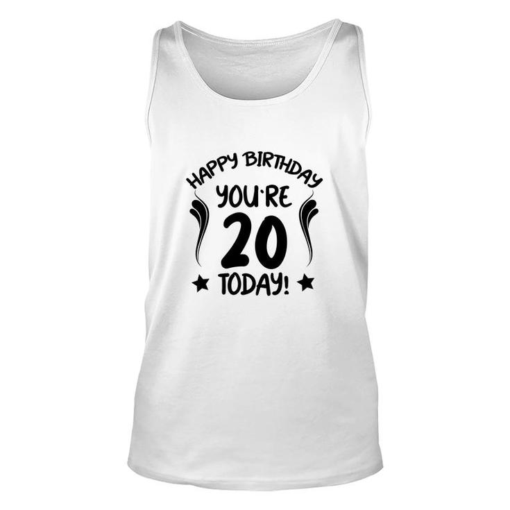 Happy 20Th Birthday You Are Twenty Years Old Since 2002 Unisex Tank Top