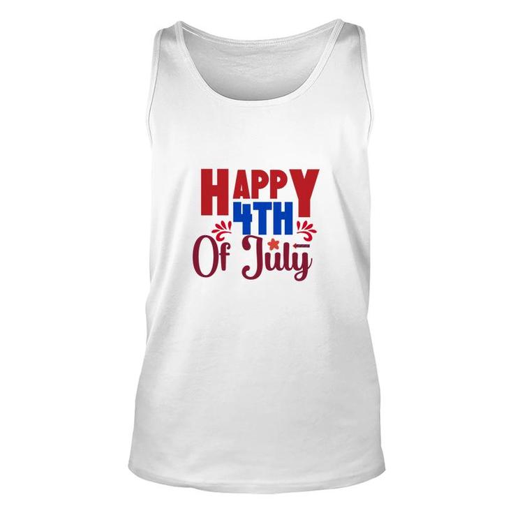 Happy 4Th Of July July Independence Day Red Happy 2022 Unisex Tank Top