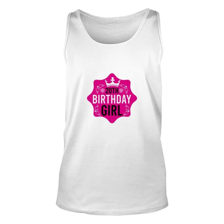 Happy Beautiful 20Th Birthday Girl With Many Good Wishes Since I Was Born In 2002 Unisex Tank Top