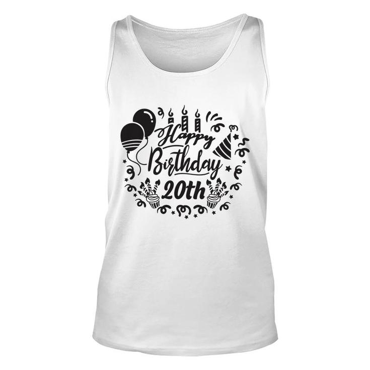 Happy Birthday 20Th Since I Was Born In 2002 With Lots Of Fun Unisex Tank Top