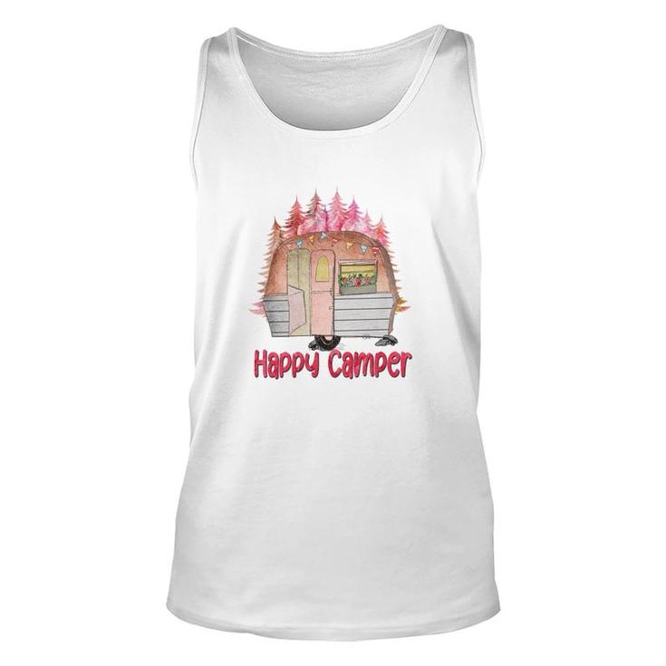 Happy Camper Freedom Soul Colorful Camp Life Design Unisex Tank Top