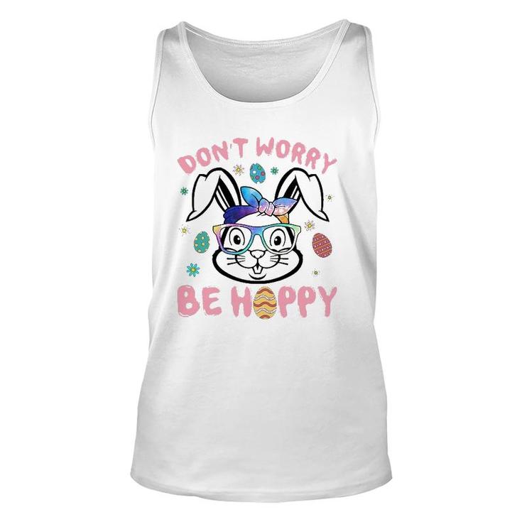 Happy Easter Day Dont Worry Be Hoppy Easter Bunny Women Unisex Tank Top
