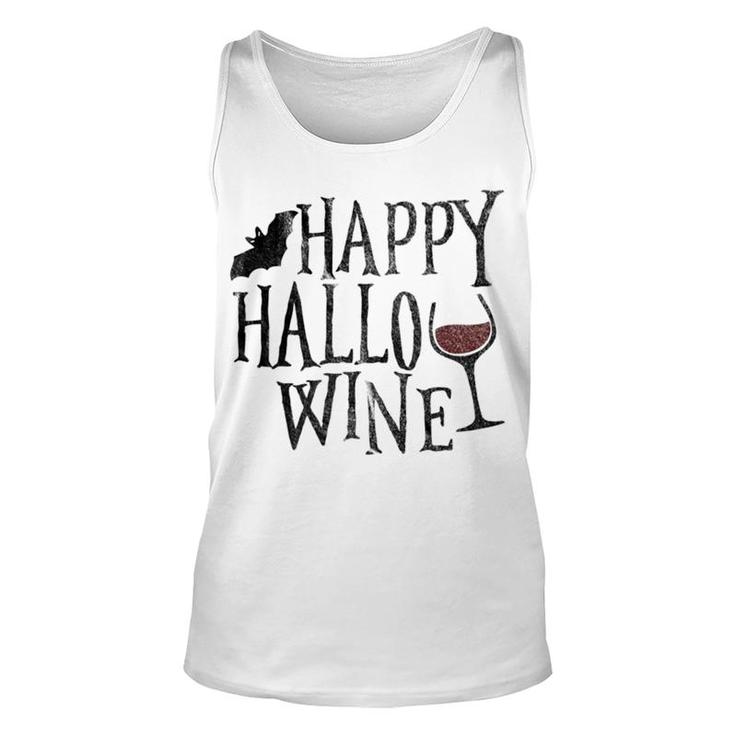 Happy Hallowine  Wine Halloween Tee Unisex Tank Top