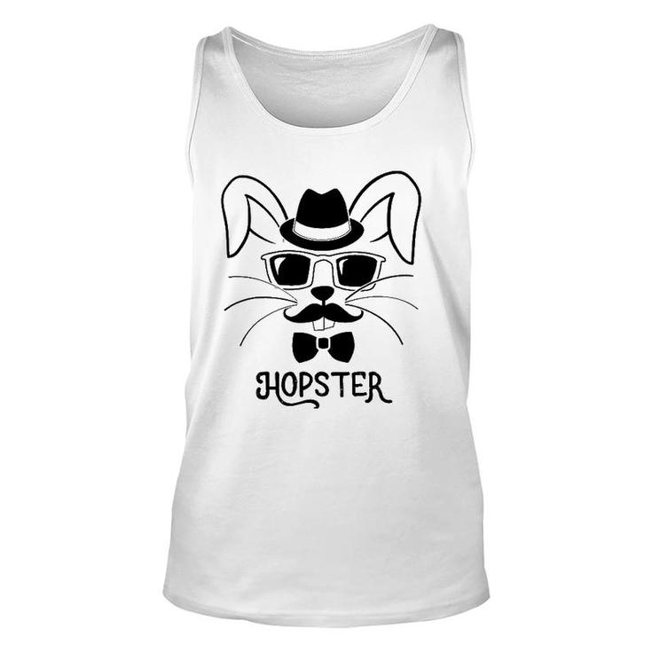 Hopster Funny Hipster Easter Bunny Unisex Tank Top