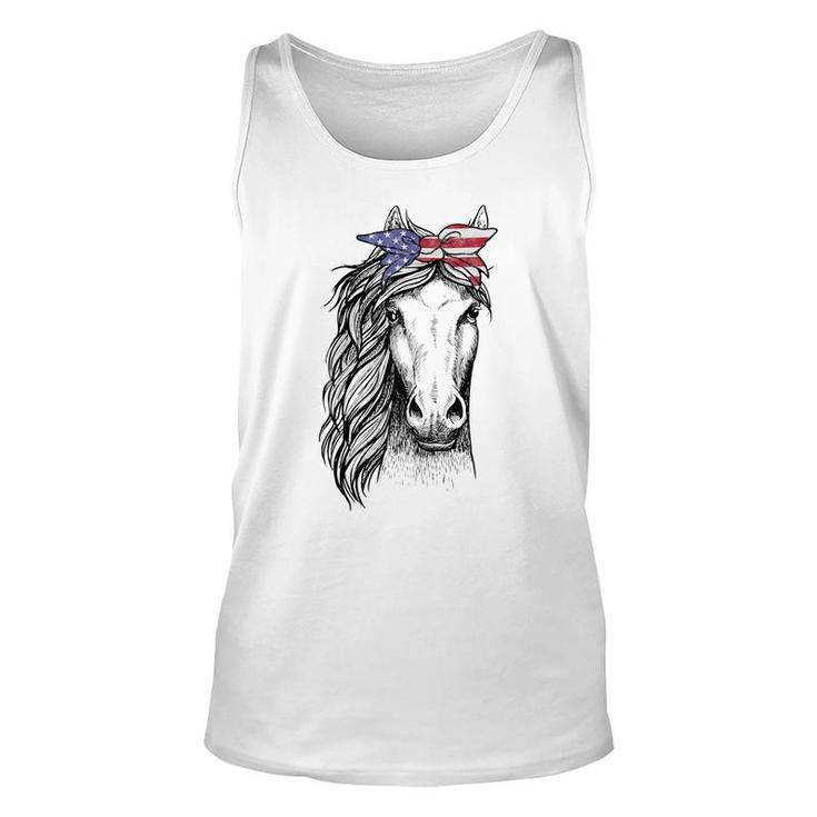 Horse Lovers Clothes With Bandana Apparel Women Kids Girls  Unisex Tank Top