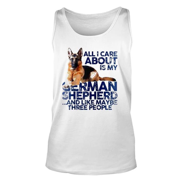 I Like My German Shepherd And Maybe Like 3 People Dog Lover Raglan Baseball Tee Unisex Tank Top