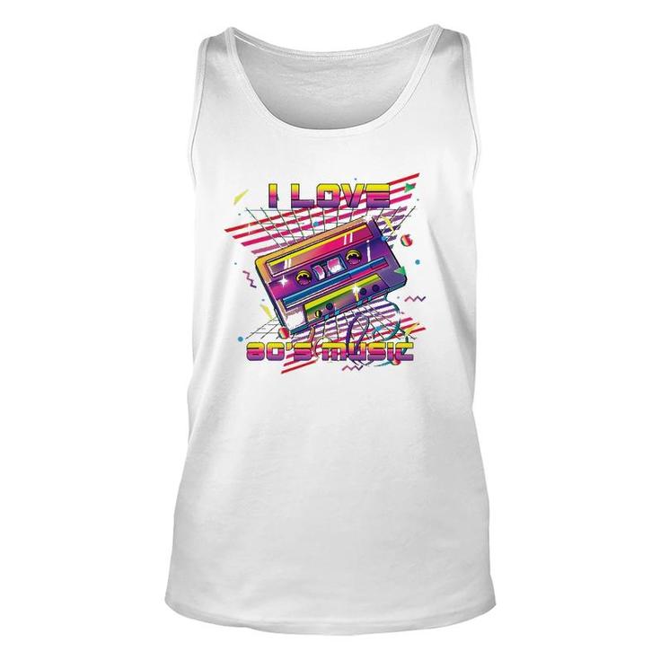 I Love 80S Music Retro Cassette Eighties Vintage Mix Tape Unisex Tank Top