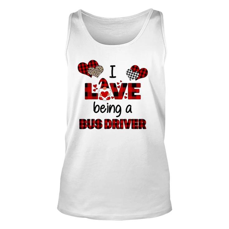 I Love Being A School Bus Driver Valentines Day Unisex Tank Top
