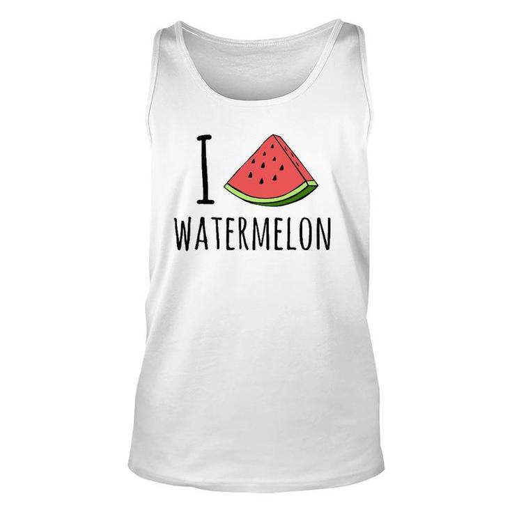 I Love Watermelon  Watermelon Lover Unisex Tank Top