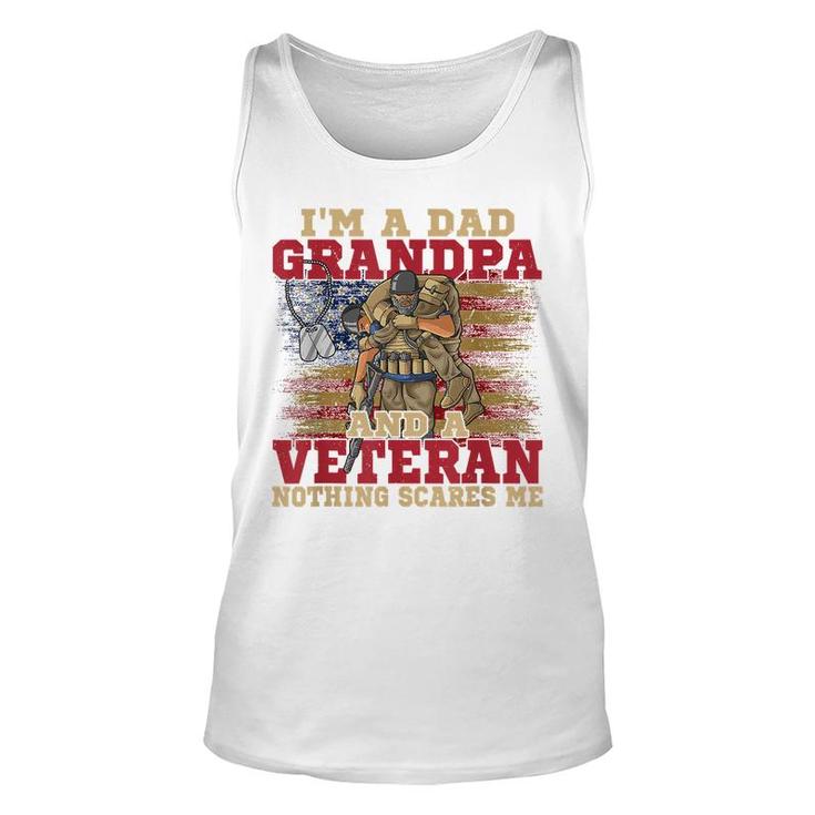 Im A Dad Grandpa And A Veteran Usa Flag 4Th Of July  Unisex Tank Top