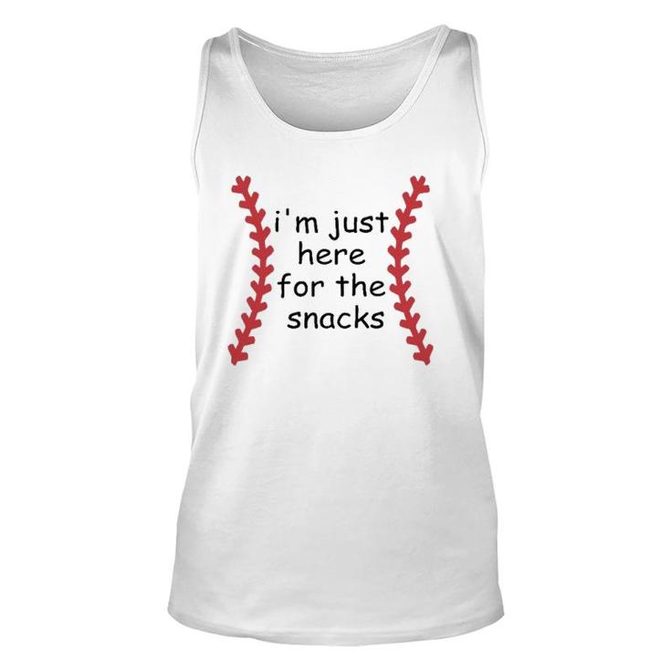 Im Just Here For The Snacks Funny Baseball Gift Unisex Tank Top