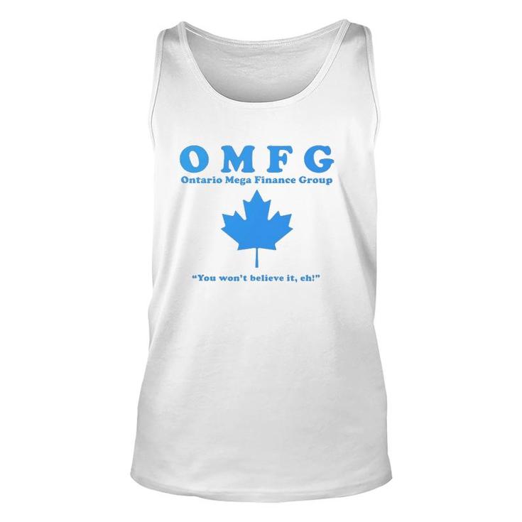 It Crowd Omfg Ontario Mega Finance Group Unisex Tank Top