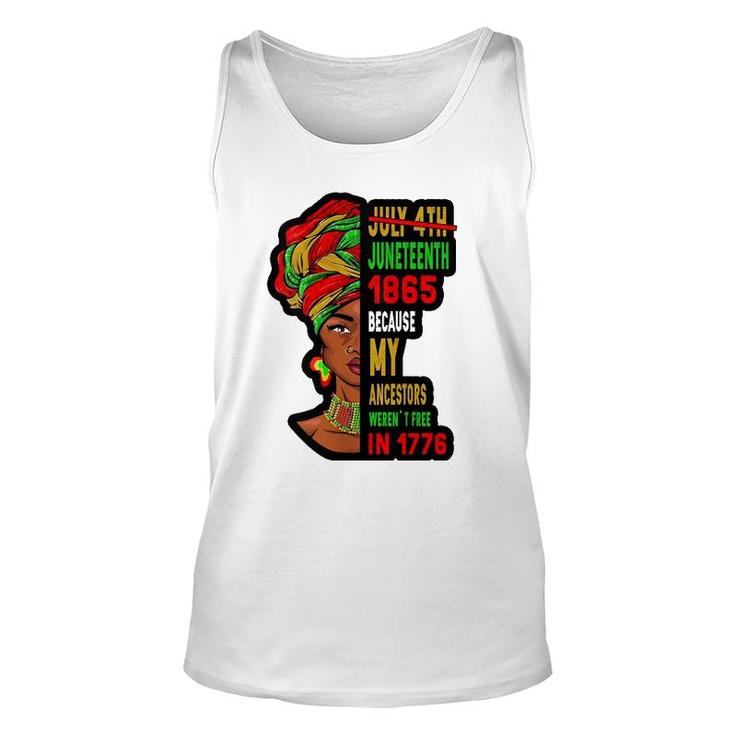 July 4Th Juneteenth 1865 Present For African American Unisex Tank Top