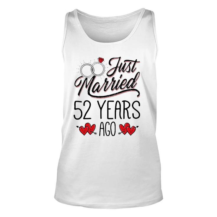 Just Married 52 Years Ago Couple 52Nd Anniversary Tank Top