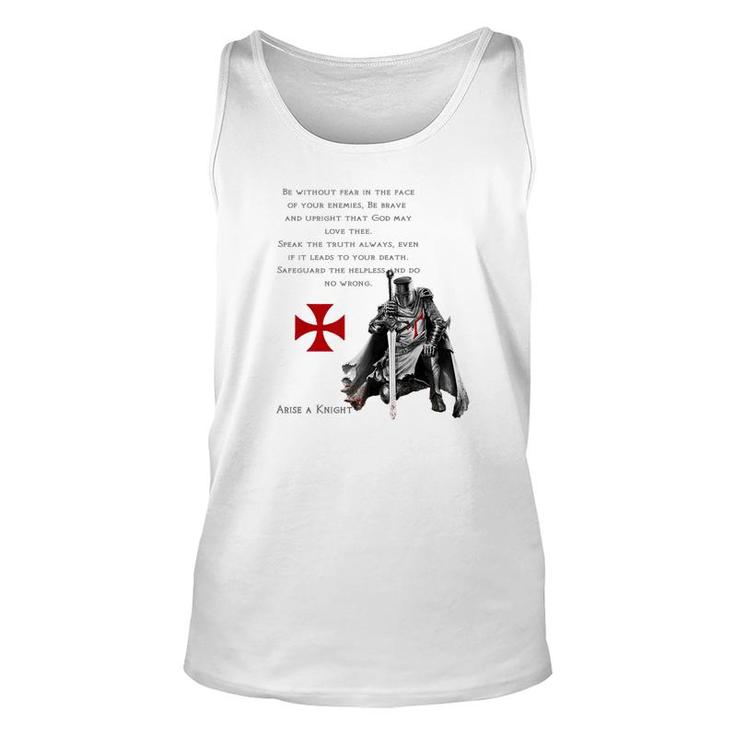 Knights Templar Warrior For Jesus And God Bible For Faith Premium Unisex Tank Top