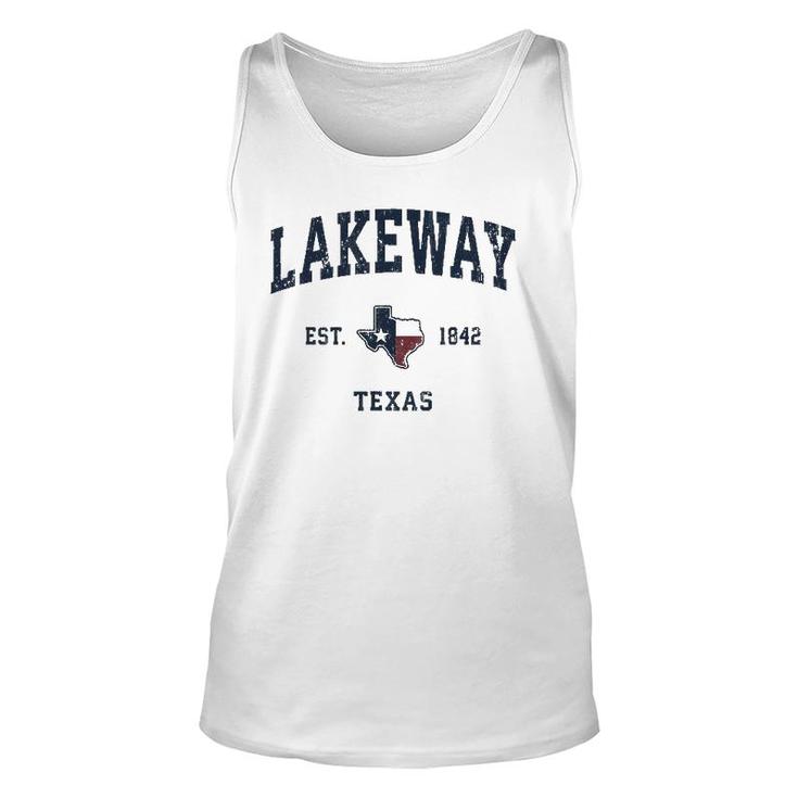 Lakeway Texas Tx Vintage State Flag Sports Navy Design Unisex Tank Top