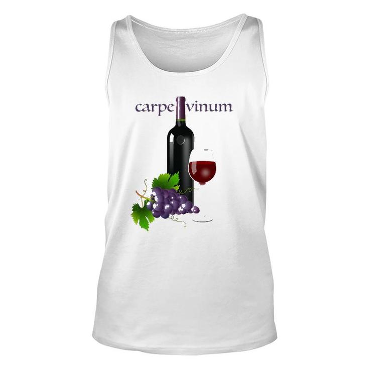 Latin Phrase - Carpe Vinum Seize The Wine Unisex Tank Top