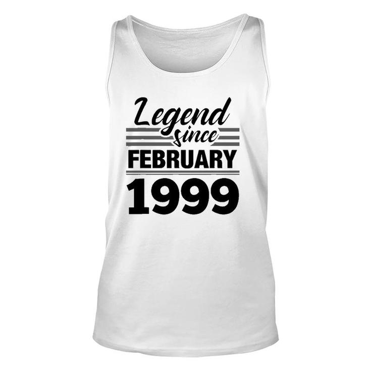 Legend Since February 1999 - 23Rd Birthday 23 Years Old Unisex Tank Top