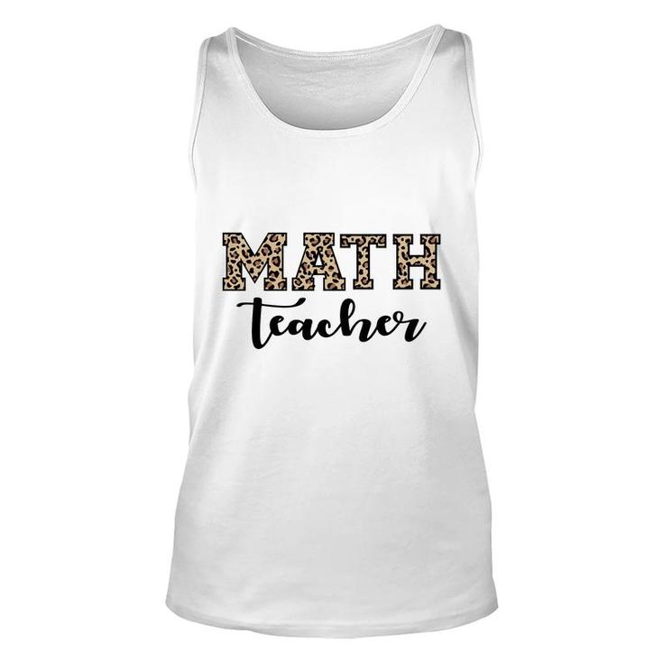 Leopard Math Teacher Funny Awesome Cool Decoration Unisex Tank Top