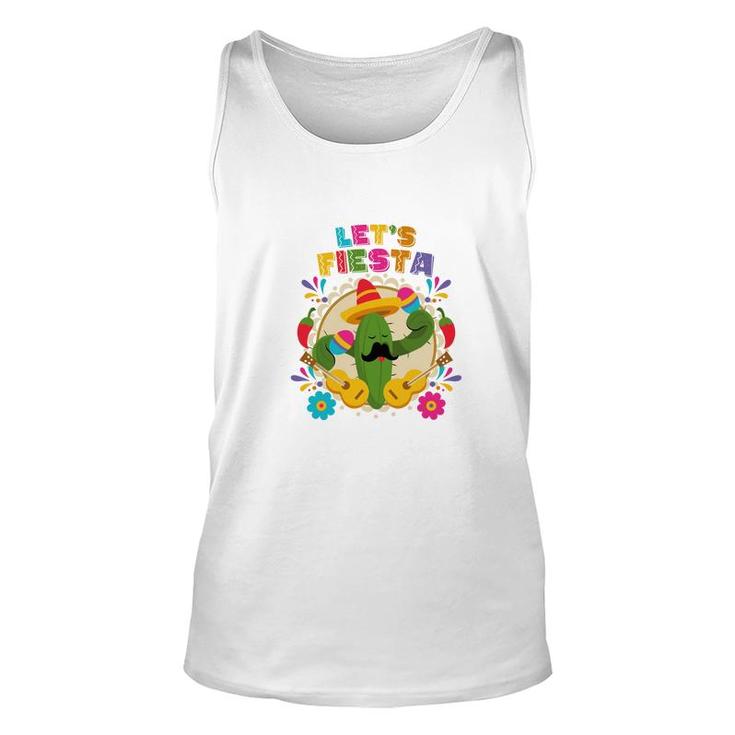 Lets Fiesta Catus Decoration Gift For Human Unisex Tank Top