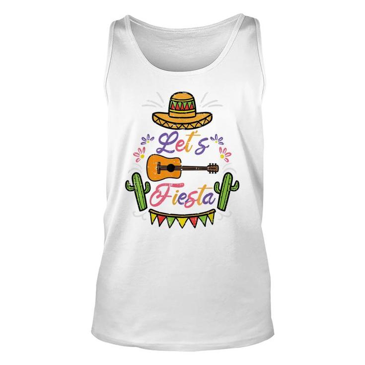 Lets Fiesta Cinco De Mayo Mexican Party Men Women Kids  Unisex Tank Top