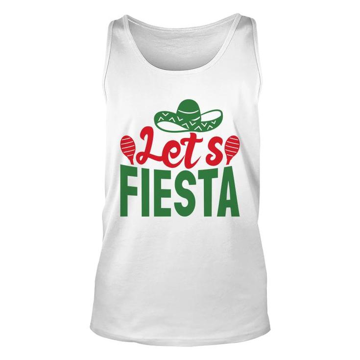 Lets Fiesta Colorful Decoration Gift For Human Red Green Unisex Tank Top