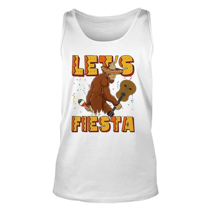 Lets Fiesta El Squatcho Bigfoot Funny Cinco De Mayo Mexican Unisex Tank Top