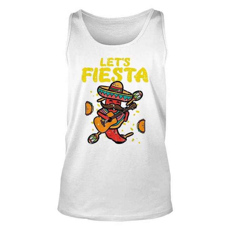 Lets Fiesta Jalapeno Funny Cinco De Mayo Mexican Party  Unisex Tank Top