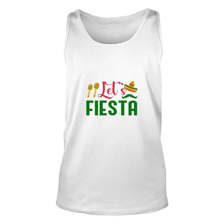 Lets Fiesta Red Green Decoration Gift For Human Unisex Tank Top