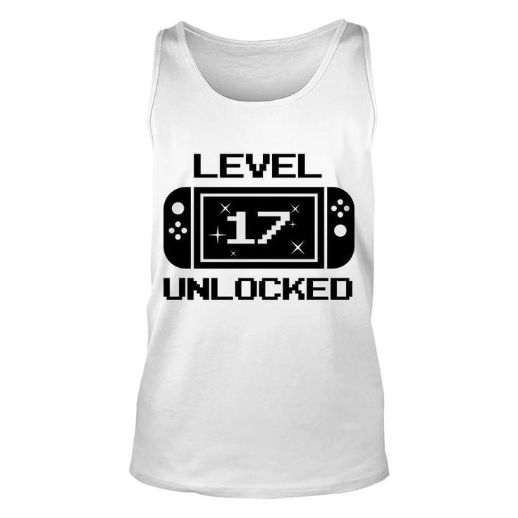 Level 17 Black Gamer 17Th Birthday Great Unisex Tank Top
