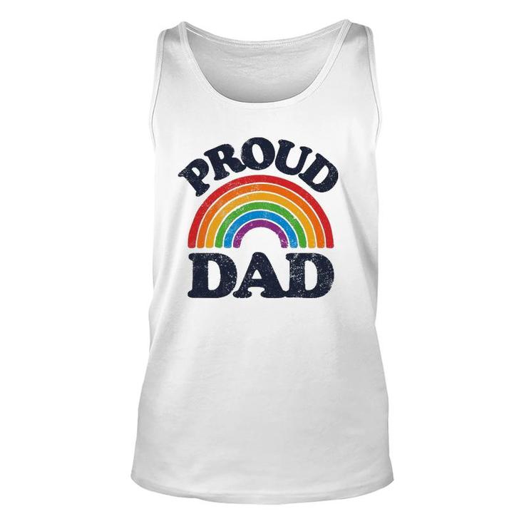 Lgbtq Proud Dad Gay Pride Lgbt Ally Rainbow Fathers Day Unisex Tank Top