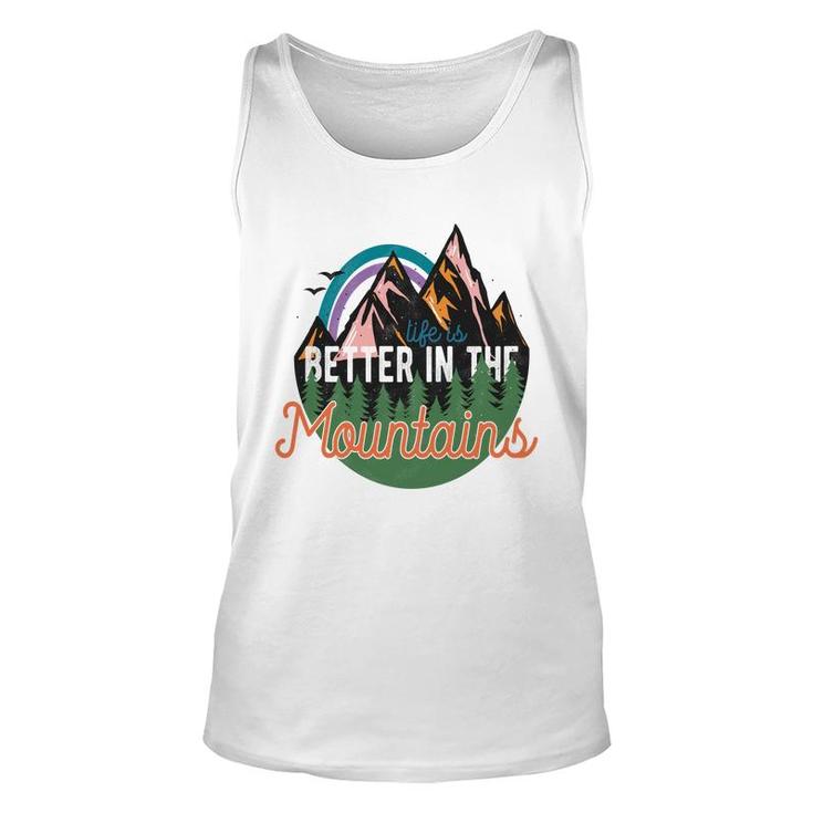 Life Is Better In The Mountains Wild Life  Vintage Style Unisex Tank Top