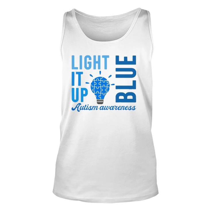 Light It Up Blue Autism Awareness S Men Women Autistic Unisex Tank Top