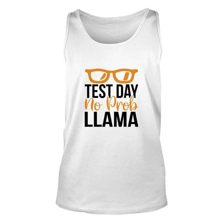 Llama Test Day No Prob Llama Yellow And Black Unisex Tank Top