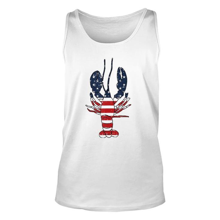 Lobster 4Th Of July American Flag Sea Ocean Lover Patriotic  Unisex Tank Top