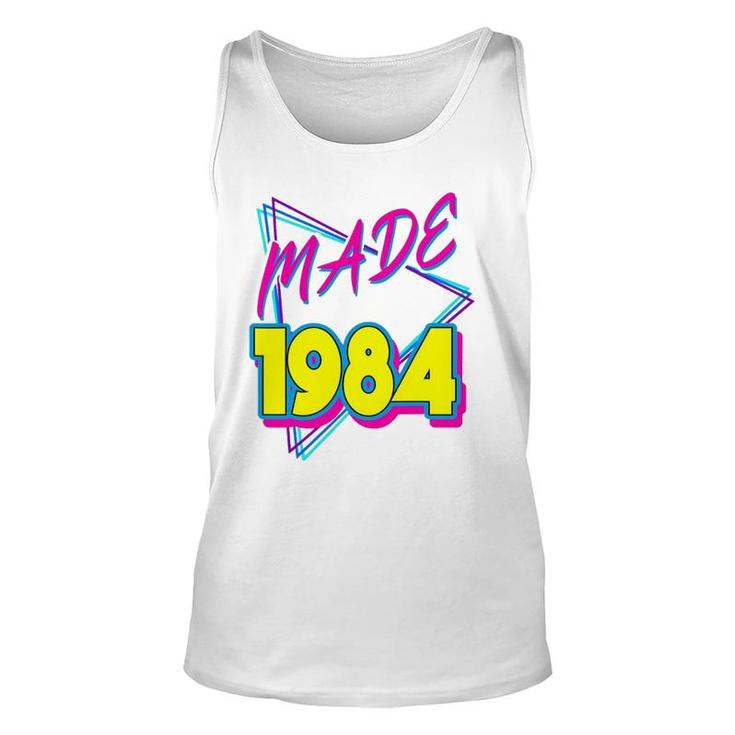 Made In 1984 38Th Birthday Retro 38 Years Old Vintage 80S Unisex Tank Top